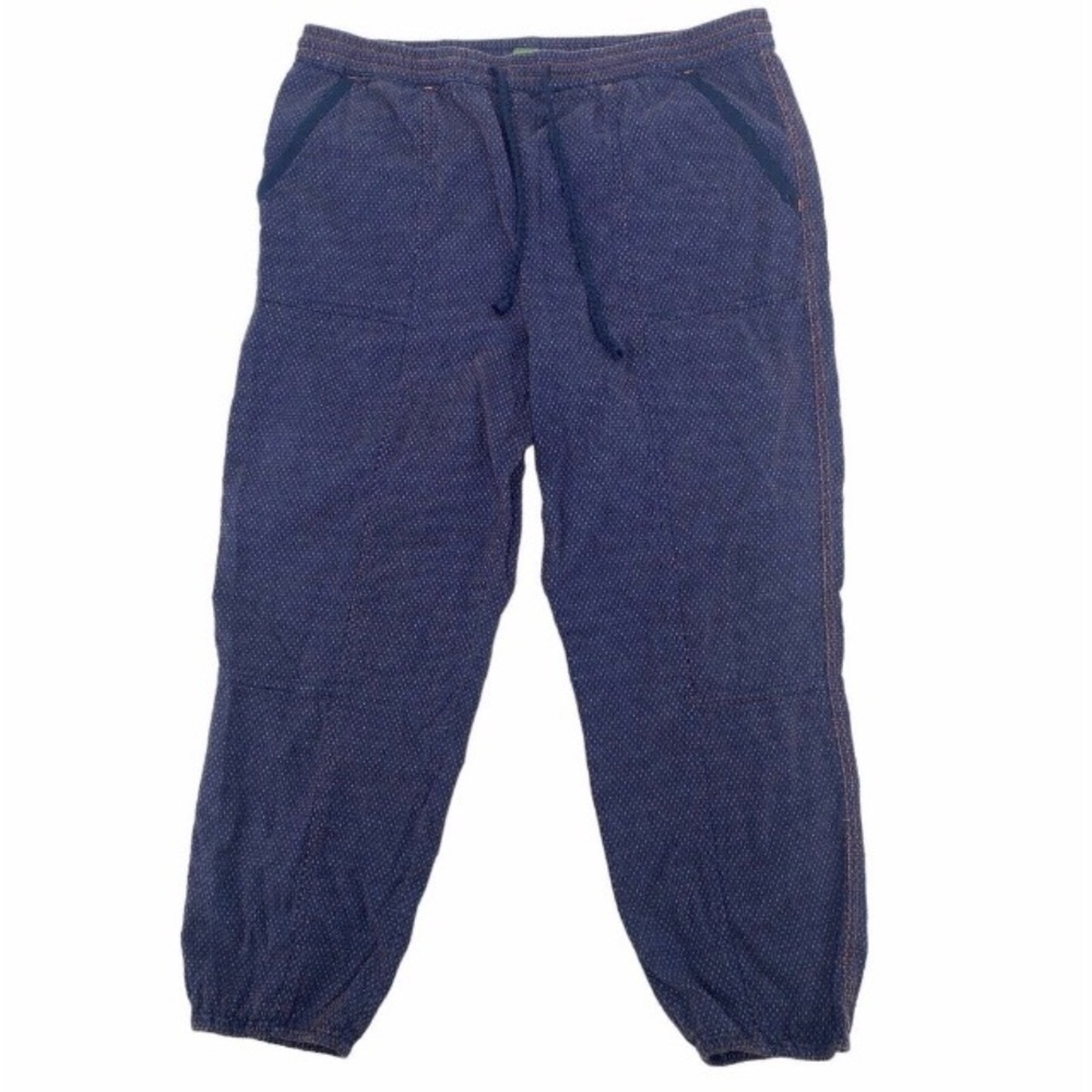 Anthropologie Blue Track Pants with Elastic Waistband